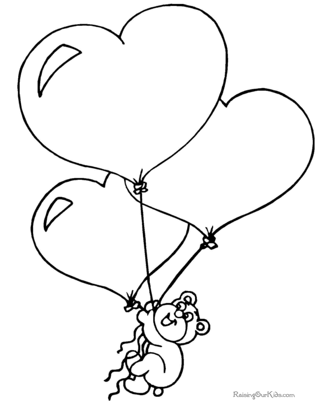 Plansa de colorat cu Valentines day 140 25